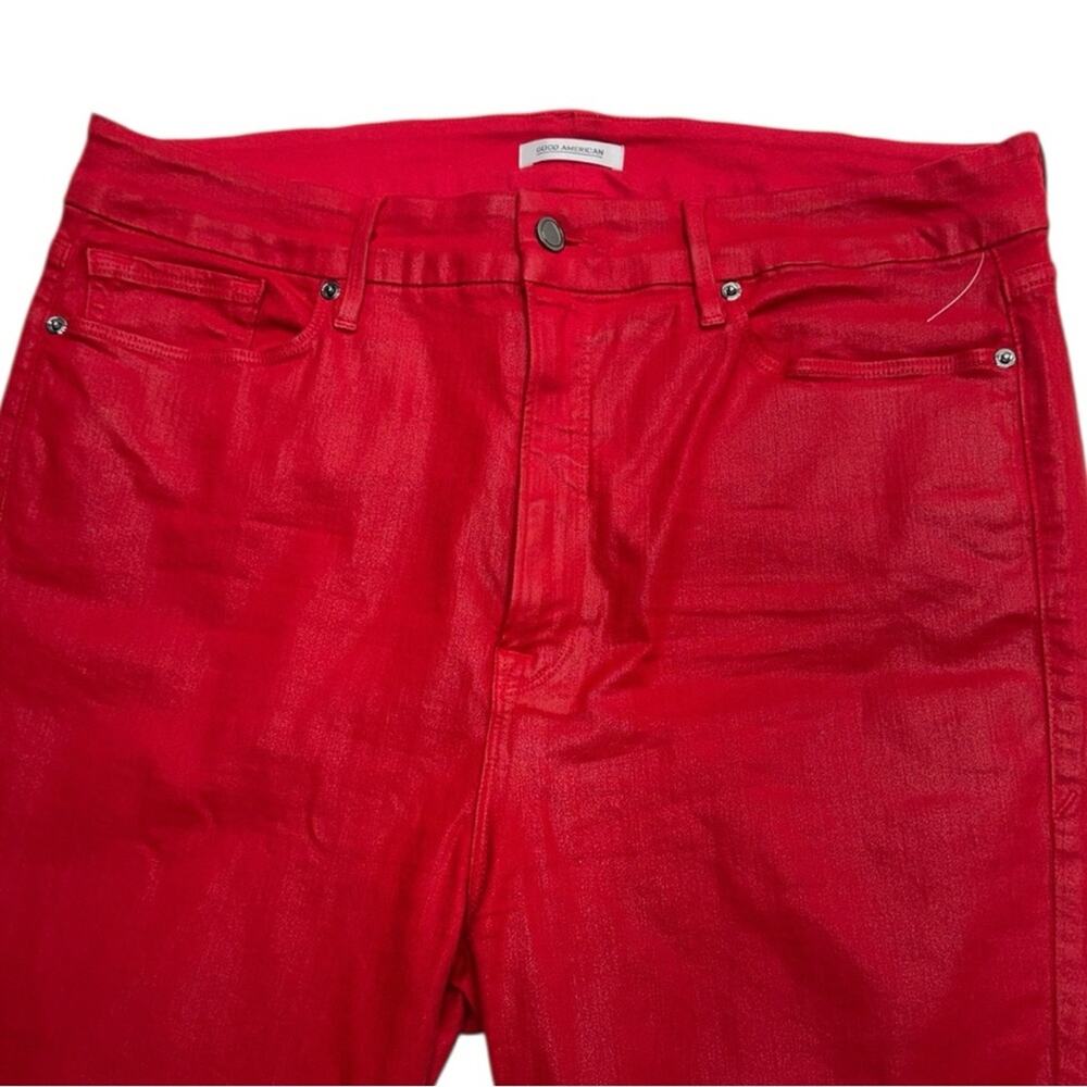 GOOD AMERICAN Women’s 20 Red Waxy GOOD WAIST Jeans
